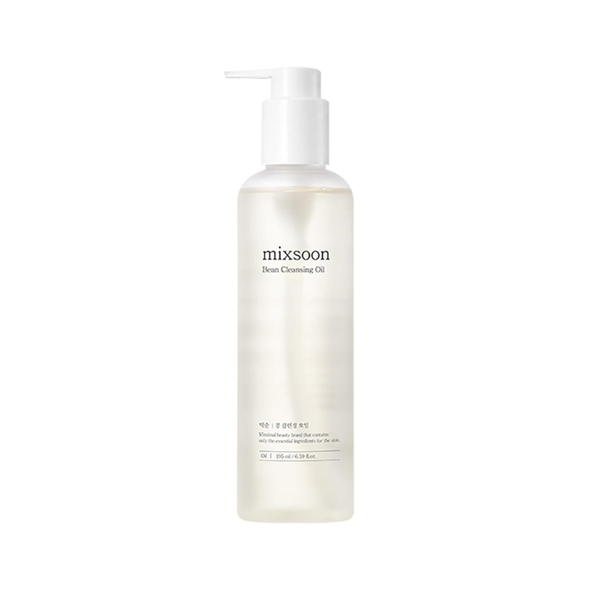mixsoon Bean Cleansing Oil - Lightweight Oil Deep Cleansing and Makeup Blackhead Remover, Fermented Bean, Hydrating and Balancing for Smooth Skin 195ml / 6.59 fl.oz. Korean Glass Skin Care