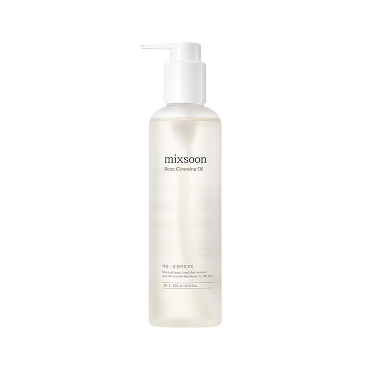mixsoon Bean Cleansing Oil - Lightweight Oil Deep Cleansing and Makeup Blackhead Remover, Fermented Bean, Hydrating and Balancing for Smooth Skin 195ml / 6.59 fl.oz. Korean Glass Skin Care