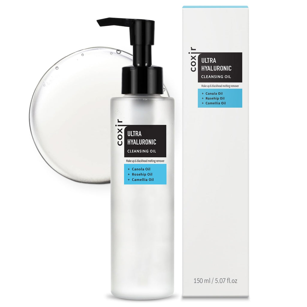 coxir Ultra Hyaluronic Cleansing Oil, Hydrating Makeup Remover, 5.07 fl.oz