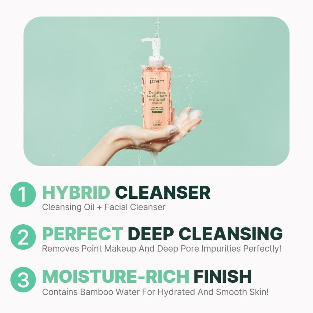 MAKE P:REM Safe Me. Oil to Foam Cleanser, 6.76 fl.oz. (200mL)
