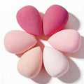 Makeup Sponge Set 6 Pcs Blender Sponges for Liquid, Cream, and Powder, Multi-color Pink Soft Latex-Free Cosmetic Applicators