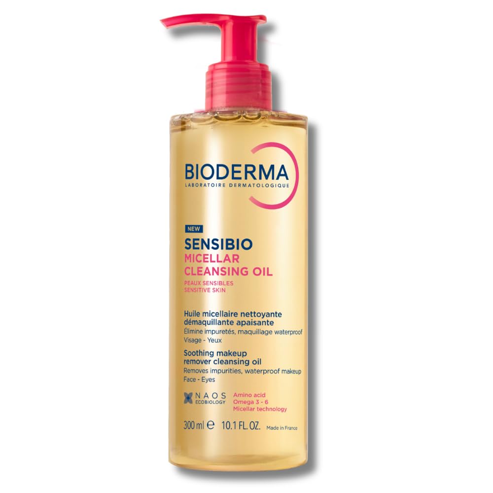 Bioderma Sensibio Micellar Cleansing Oil, 1st Ecobiological Micellar Formula Gentle Face Cleanser That Deeply Cleanses
