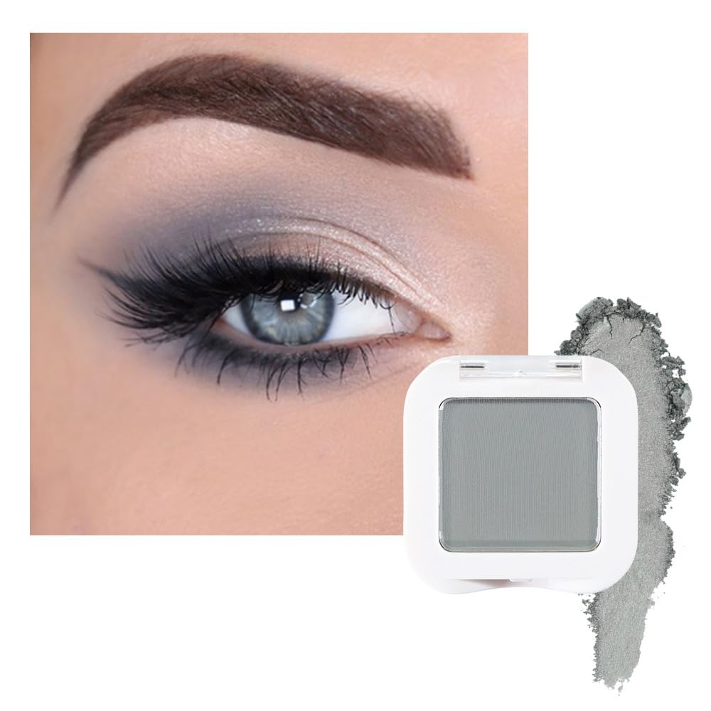 evpct Mauve Taupe Plum Matte Single Eye Shadow Palette Makeup for Older Women, Plum Lavender Purple Natural Cream Eyeshadow Palette for Green Eyes, High Pigment Mini Monochrome Eyeshadow