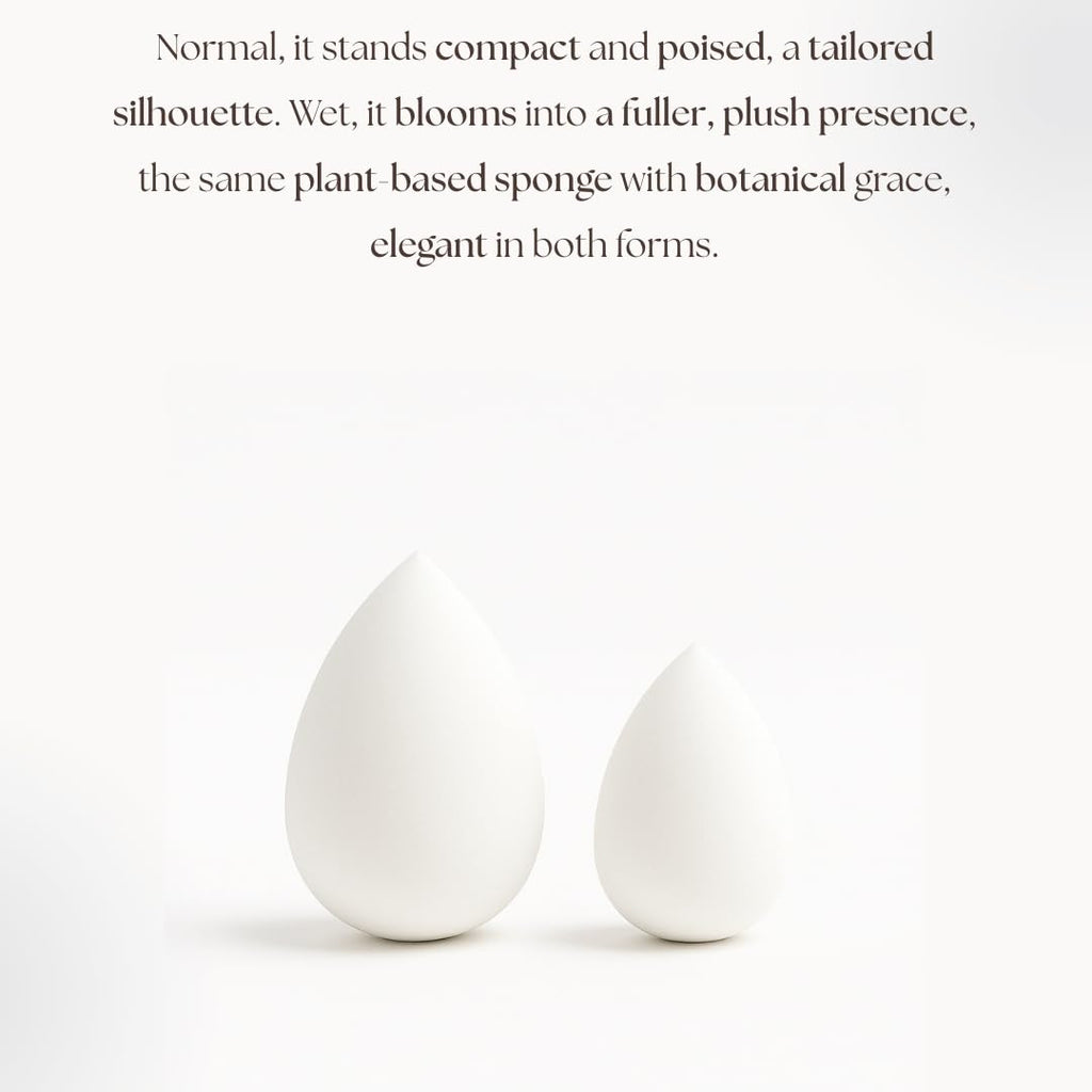 Pearl Beauty Sponge - Plant-Based, Eco-Friendly, Cruelty-Free, Dye-Free & Latex-Free Blender, Biodegradable & Natural Makeup Sponge, Makeup Blender, Perfect for Liquid & Powder (3 Count)