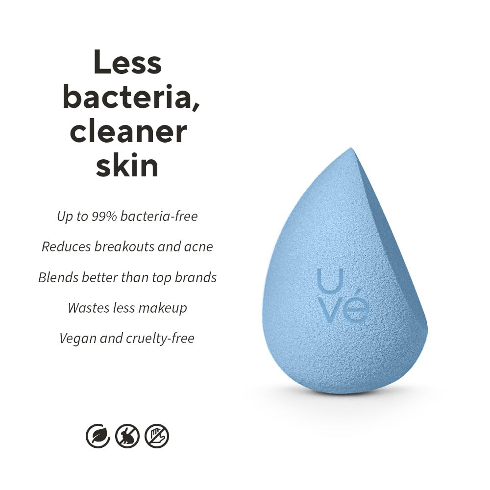 PURE Cut Makeup Sponge Blender, Angled Latex-Free Vegan Beauty Sponge