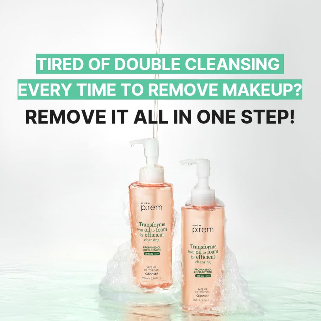 MAKE P:REM Safe Me. Oil to Foam Cleanser, 6.76 fl.oz. (200mL)