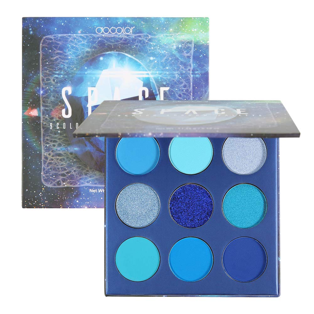 docolor Eyeshadow Palette 9 Colors Black Eyeshadow Gemstone Shadow Palette Highly Pigmented Mattes Shimmers Naked Smokey Glitter Cream Colorful Powder Blendable Long Lasting Waterproof Makeup Palette
