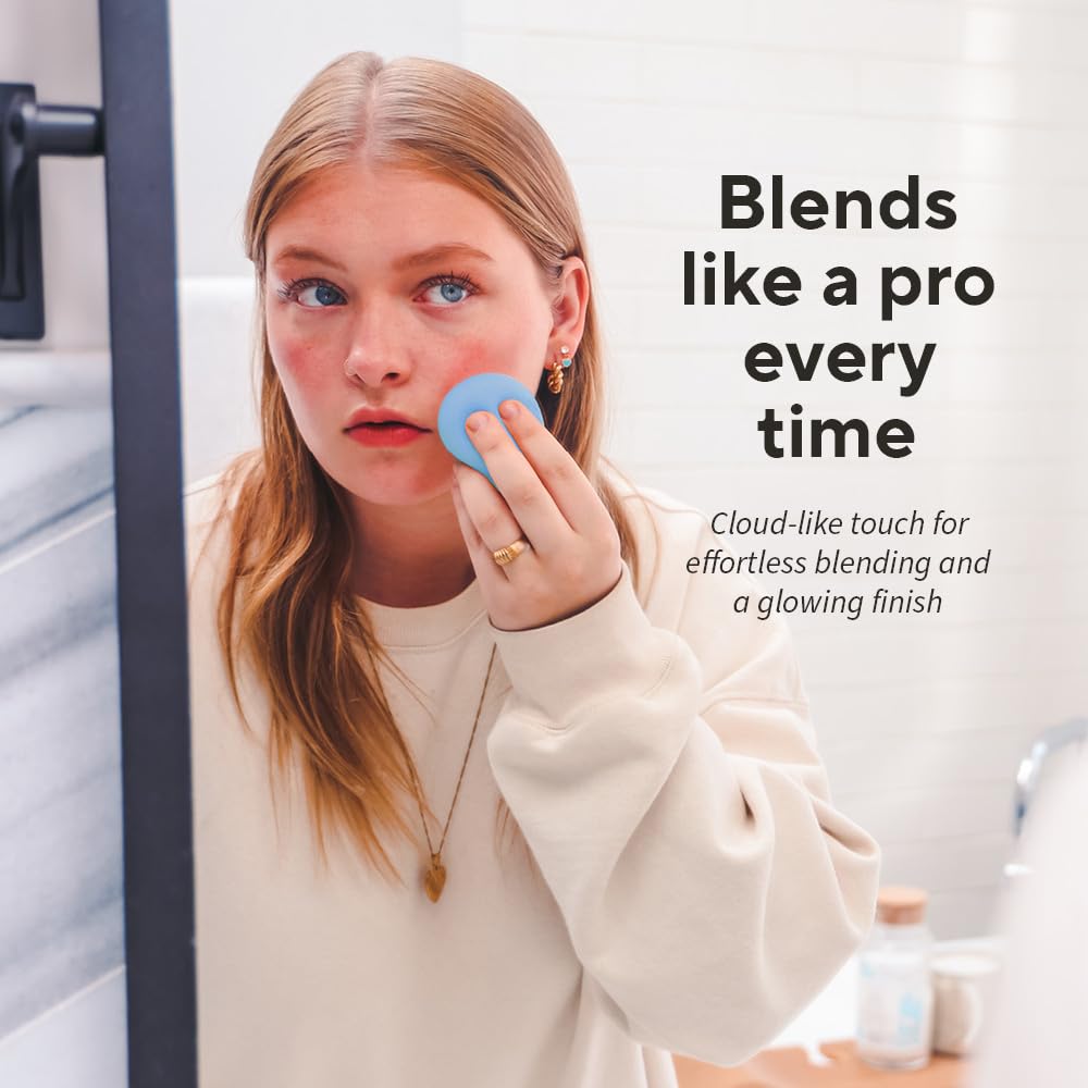 PURE Cut Makeup Sponge Blender, Angled Latex-Free Vegan Beauty Sponge