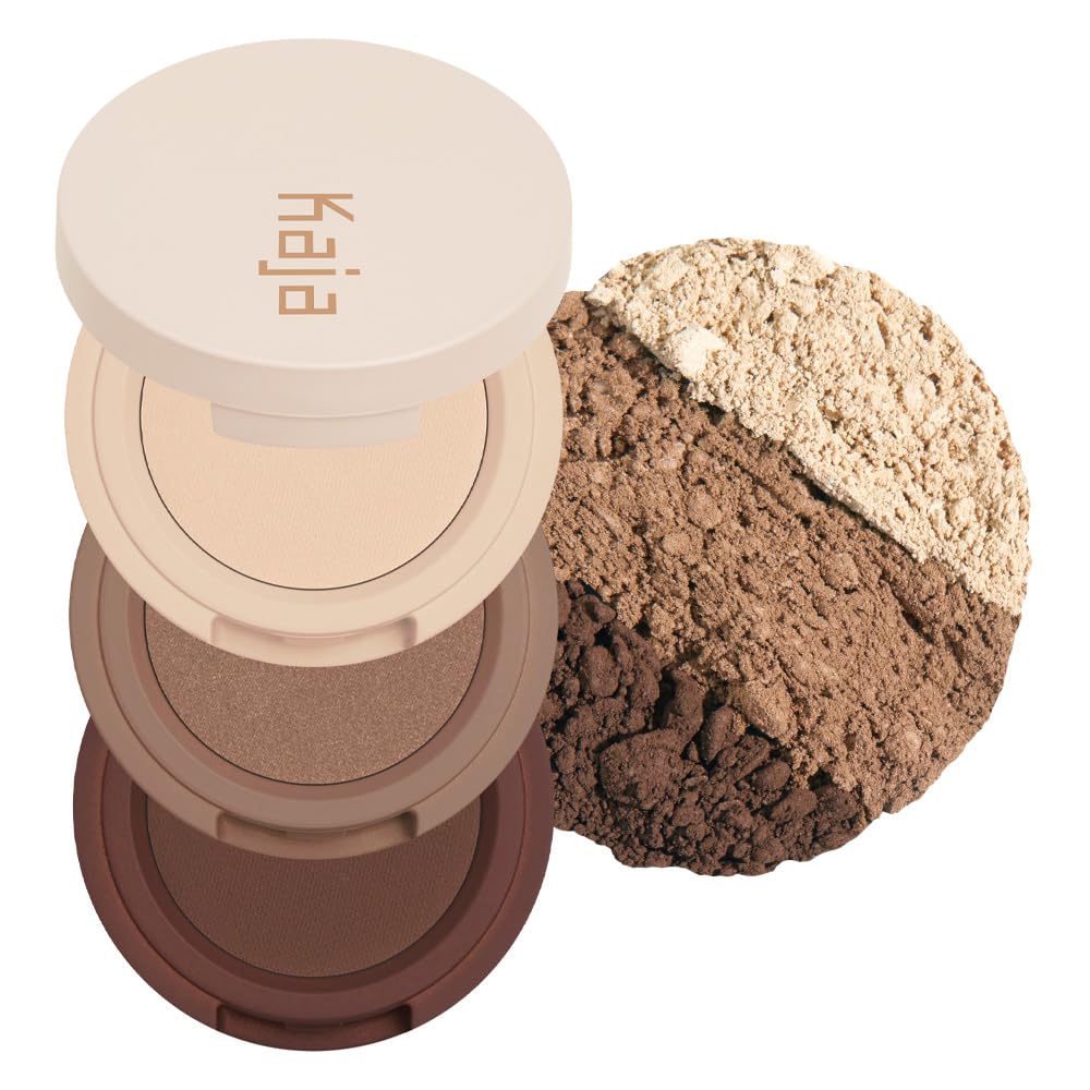 Kaja Beauty Bento Bouncy Eyeshadow Trio - Sandy Brown (13 Velvet Dream)