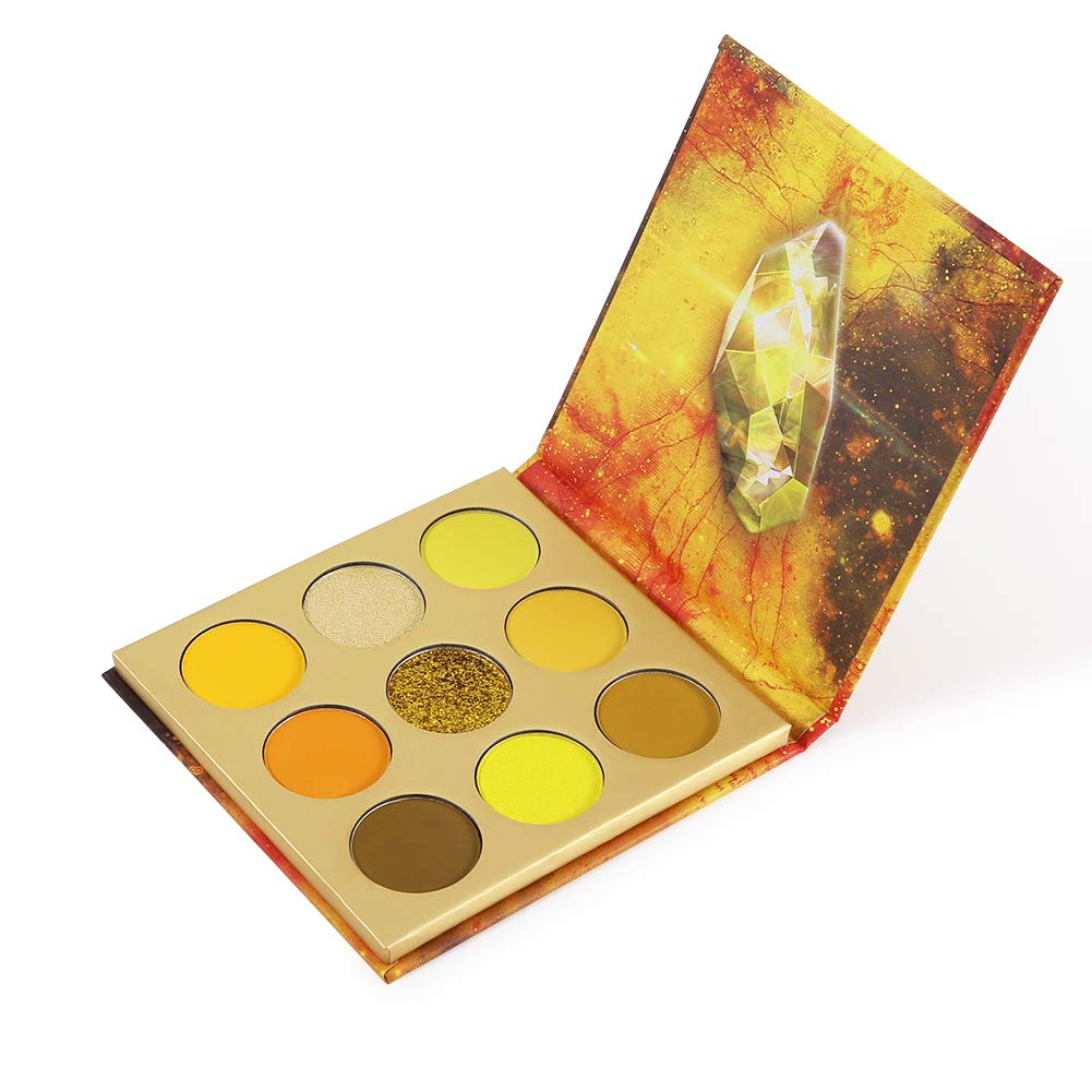 docolor Eyeshadow Palette 9 Colors Black Eyeshadow Gemstone Shadow Palette Highly Pigmented Mattes Shimmers Naked Smokey Glitter Cream Colorful Powder Blendable Long Lasting Waterproof Makeup Palette