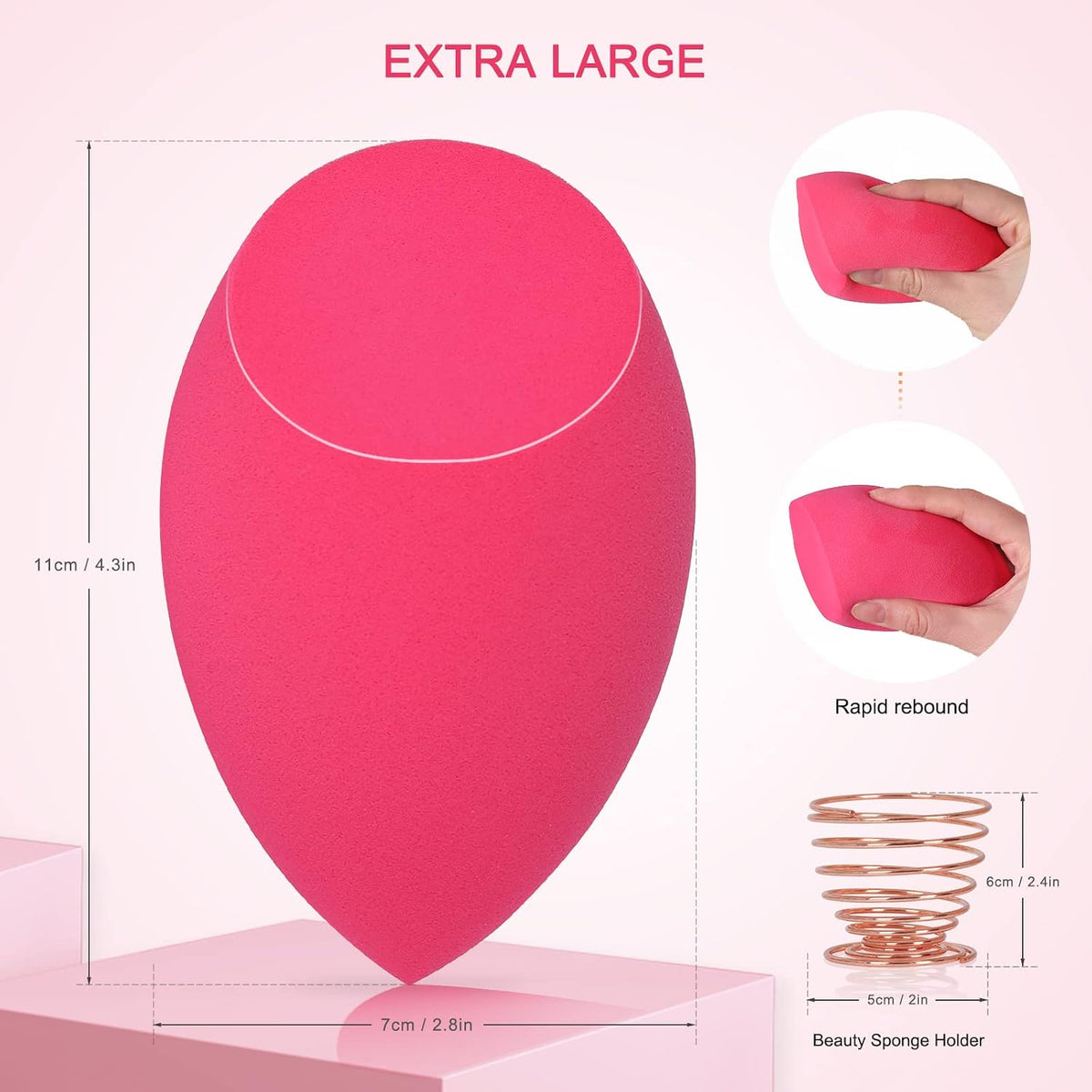 EXTRA LARGE 11CM Make Up Beauty Sponges Blender BIG for Face & BODY