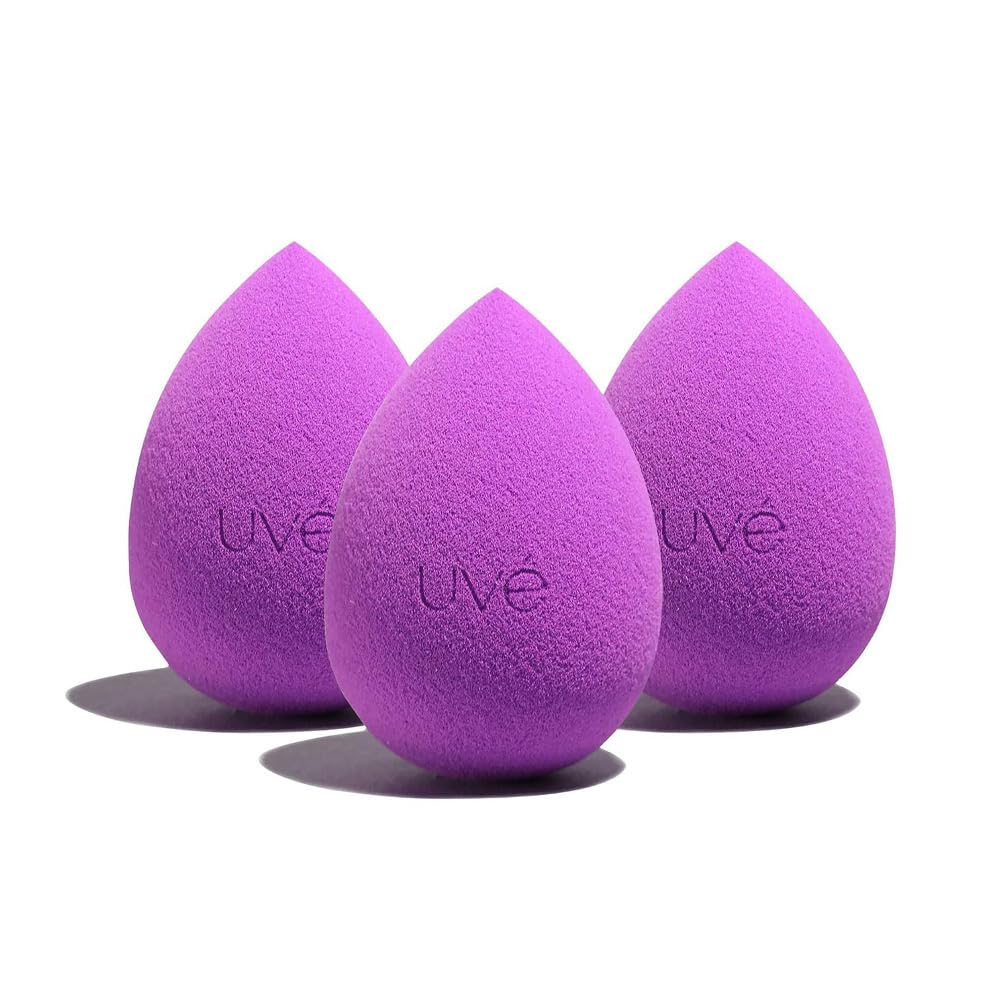 Uvé Makeup Sponge Set, Professional Blender, Pack of 3 (Helio)
