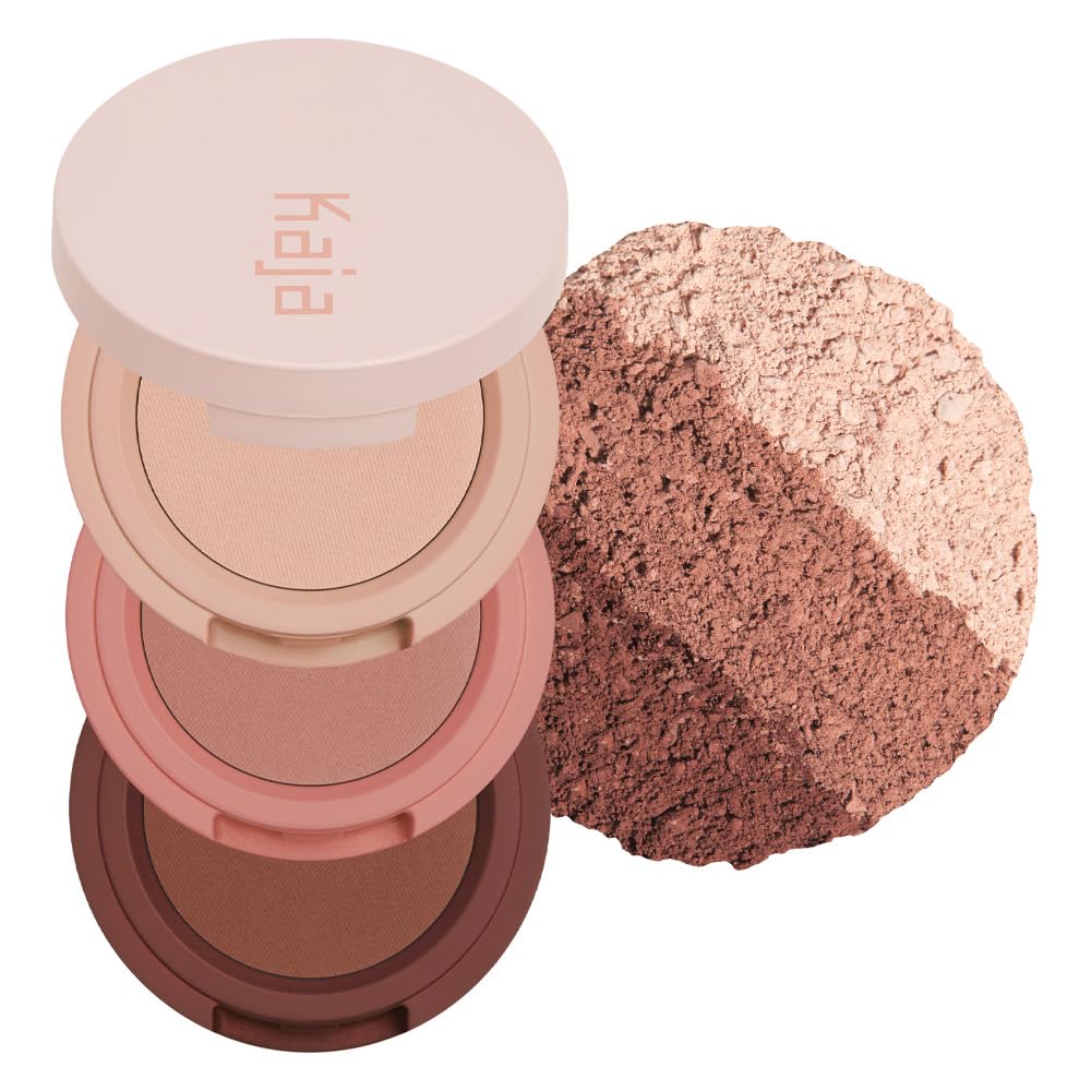 Kaja Beauty Bento Bouncy Eyeshadow Trio - Sandy Brown (13 Velvet Dream)