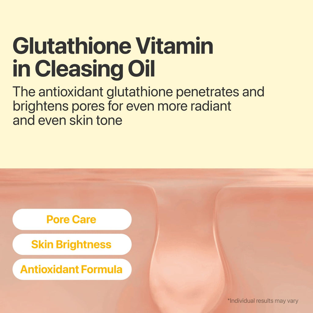 numbuzin No.5 Cleansing Oil, Glutathione & Vitamin C Cleanser for Pores, Sebum & Dark Spots, Rich Oil Texture for Makeup Removal, Radiance Boost & Even-Looking Tone, Helps Soothe Redness 6.76 fl oz