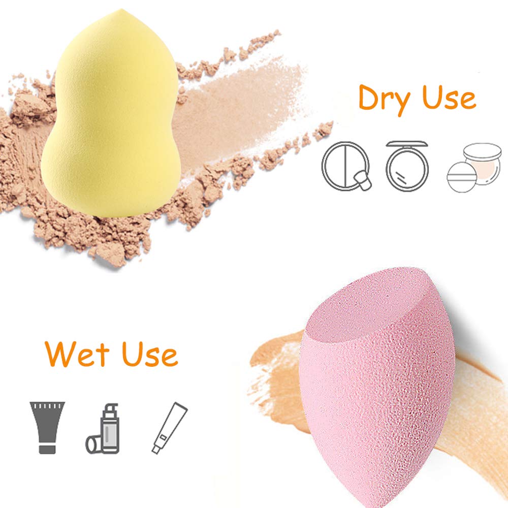 24-Pack Makeup Sponge Set with Holders, 7 Colors