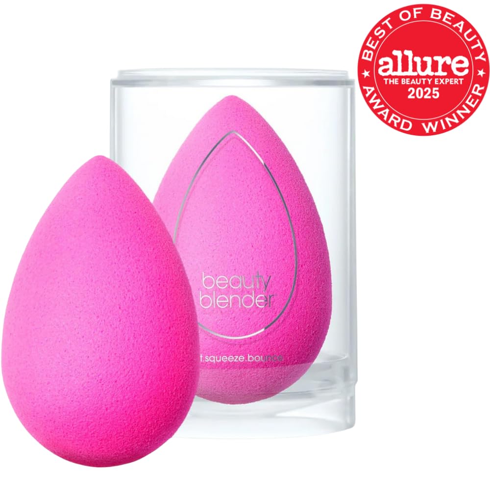 Beautyblender Original Pink Makeup Sponge | Super-Soft Blending Foam for Foundations, Powders and Creams | Reusable & Washable, Vegan & Cruelty-Free, Streak-Free Finish