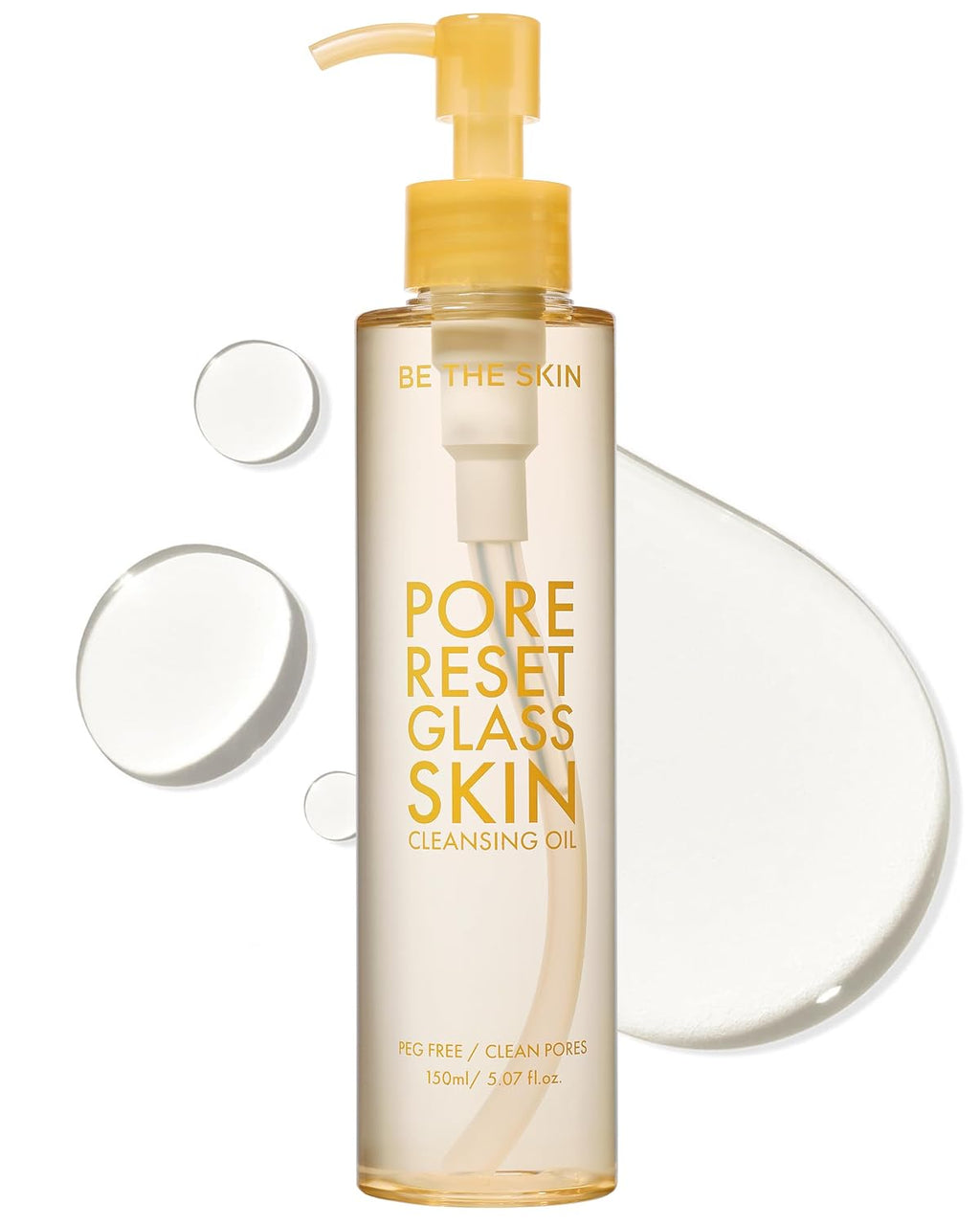 BE THE SKIN Pore Reset Glass Skin Cleansing Oil, Makeup Remover, 5.07 fl oz