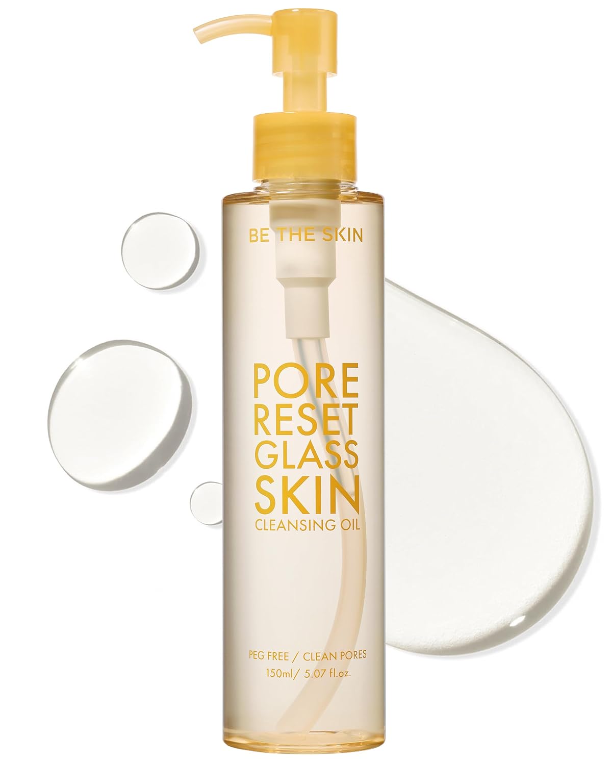 BE THE SKIN Pore Reset Glass Skin Cleansing Oil, Makeup Remover, 5.07 fl oz