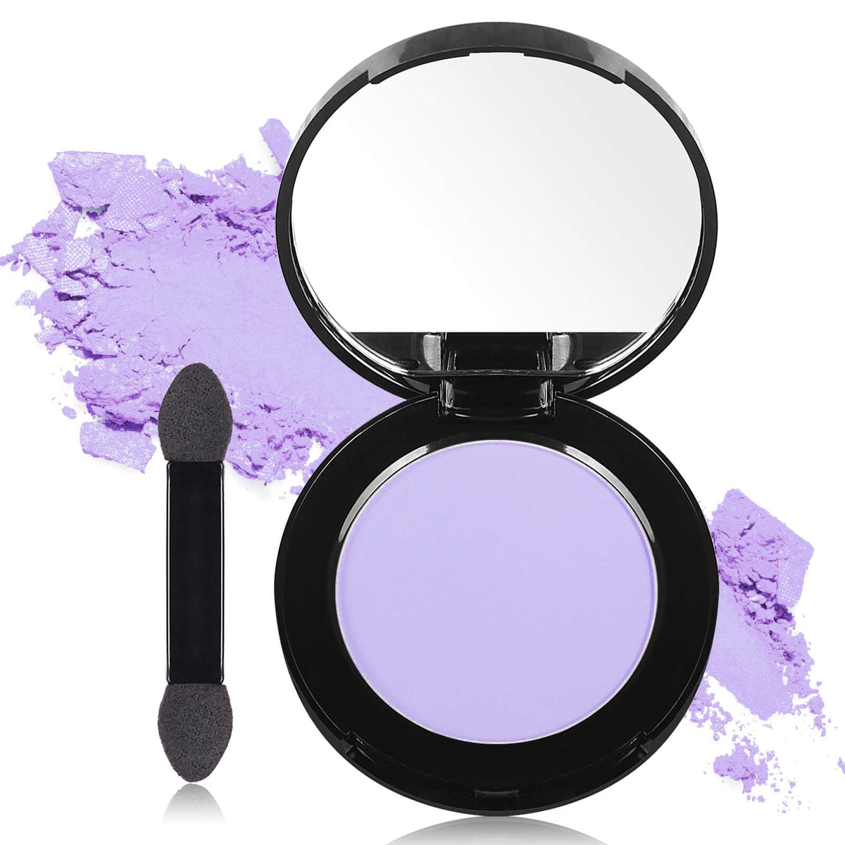 MEICOLY Champagne Shimmer Eyeshadow with Mirror,Shimmer Sparkly Eye Shadow Palette,Pressed Powder Single Eyeshadow for Women and Girls,Eye Makeup Eyelid Color,High Pigment,Long Wearing,Waterproof