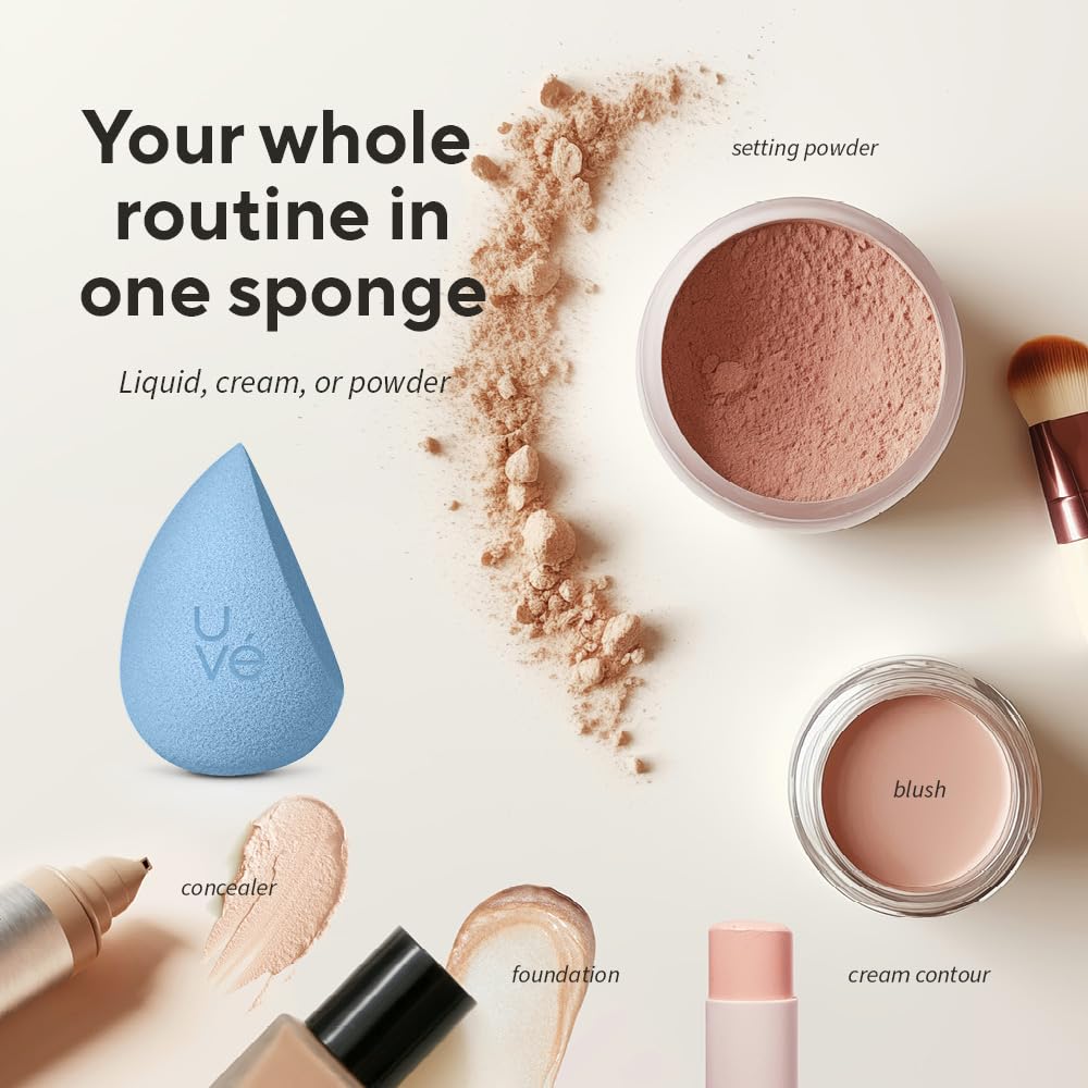 PURE Cut Makeup Sponge Blender, Angled Latex-Free Vegan Beauty Sponge