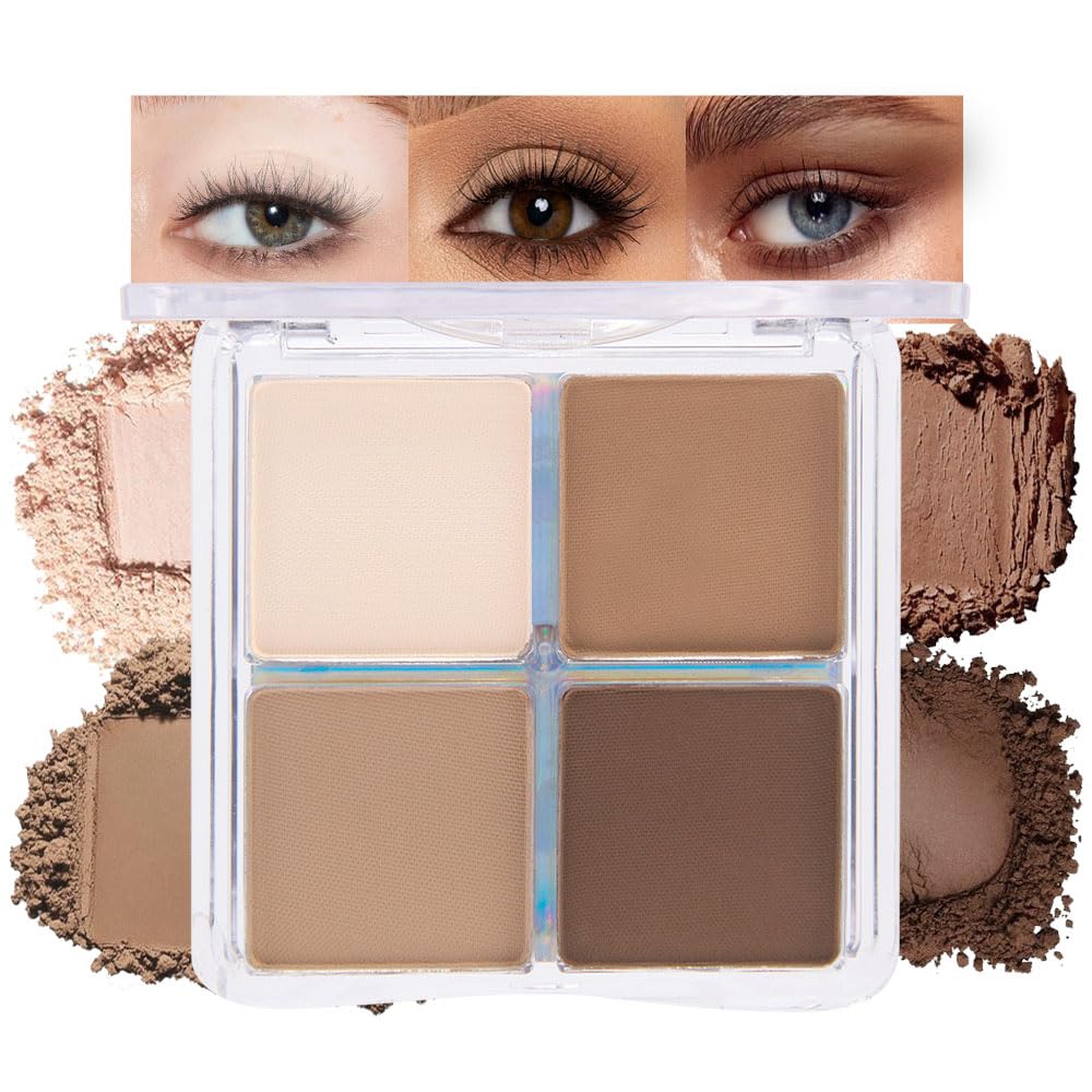 evpct 9 Colors Brown Nude Gold Black Smokey Glitter Eyeshadow Palette