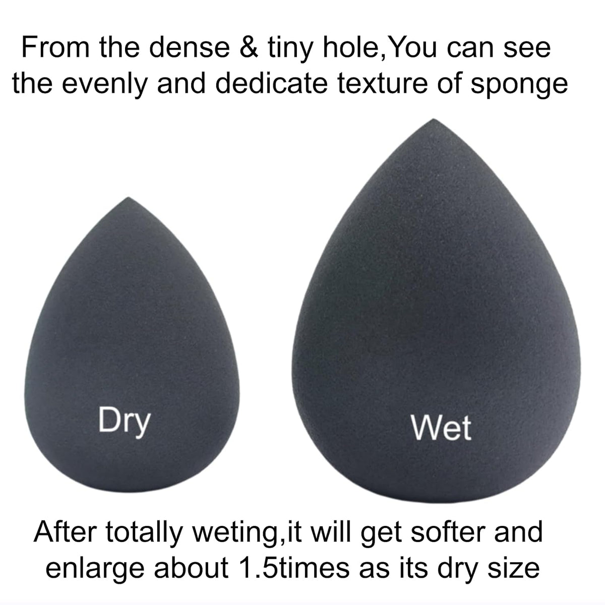 Soft Makeup Sponge For Foundation,Latex Free Makeup Blender Sponge For Concealer,Wet/Dry Dual-Use Beauty Puff Blender For Liquid Cream Powder Cosmetics, High-Density Cosmetic Puff With Low Absorption