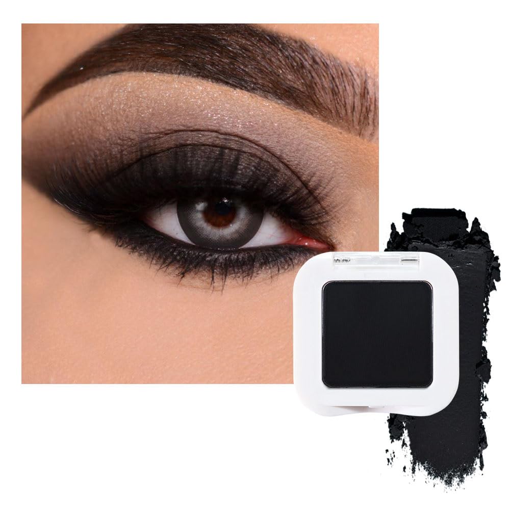 evpct Mauve Taupe Plum Matte Single Eye Shadow Palette Makeup for Older Women, Plum Lavender Purple Natural Cream Eyeshadow Palette for Green Eyes, High Pigment Mini Monochrome Eyeshadow