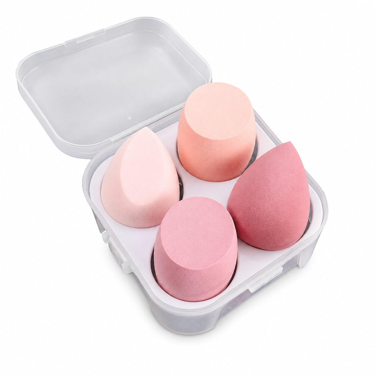 Makeup Sponge Set 4 Pcs Blender for Foundation Latex Free with Travel Case