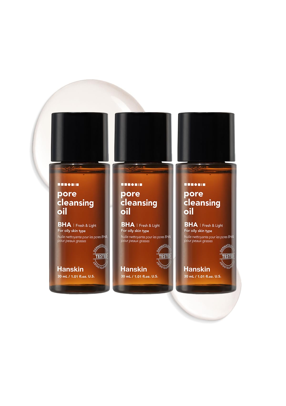 Hanskin BHA Pore Cleansing Oil for Oily Skin, Makeup Remover, 10.14 oz