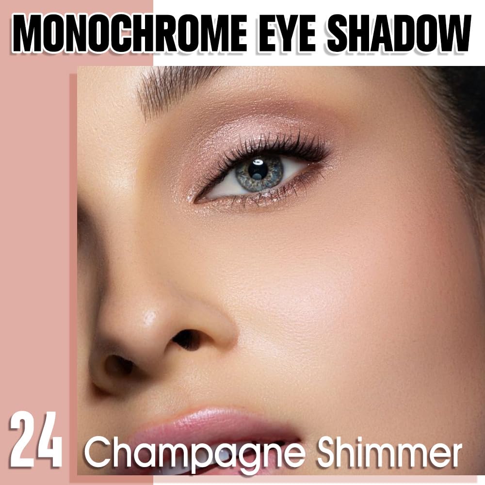 Champagne Shimmer Cream Eyeshadow, Light Gold Sheer Metallic Glow Glitter Eye Shadow for Mature Skin, Lightweight Blendable, Subtle Shimmer, Crease-Proof, Vegan & Cruelty-Free Sombras para Ojos