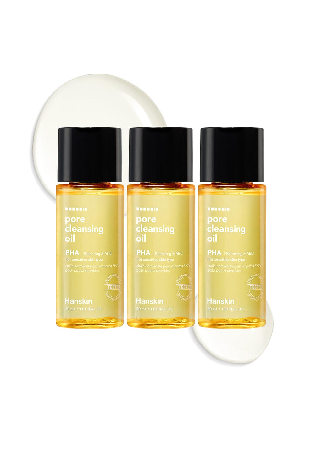 Hanskin PHA Pore Cleansing Oil for Sensitive Skin, Makeup Remover, 10.14 oz