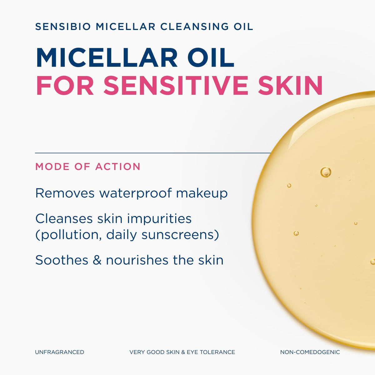 Bioderma Sensibio Micellar Cleansing Oil, 1st Ecobiological Micellar Formula Gentle Face Cleanser That Deeply Cleanses