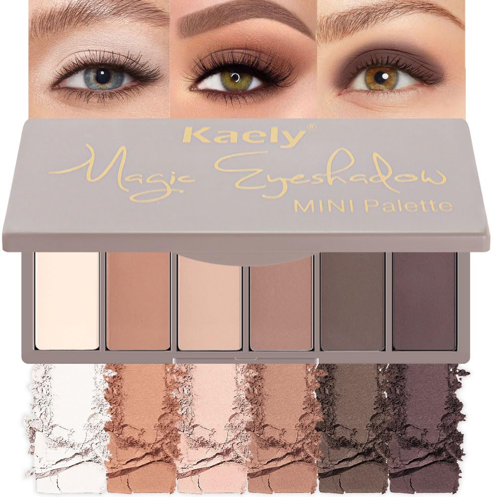 evpct 9 Colors Brown Nude Gold Black Smokey Glitter Eyeshadow Palette