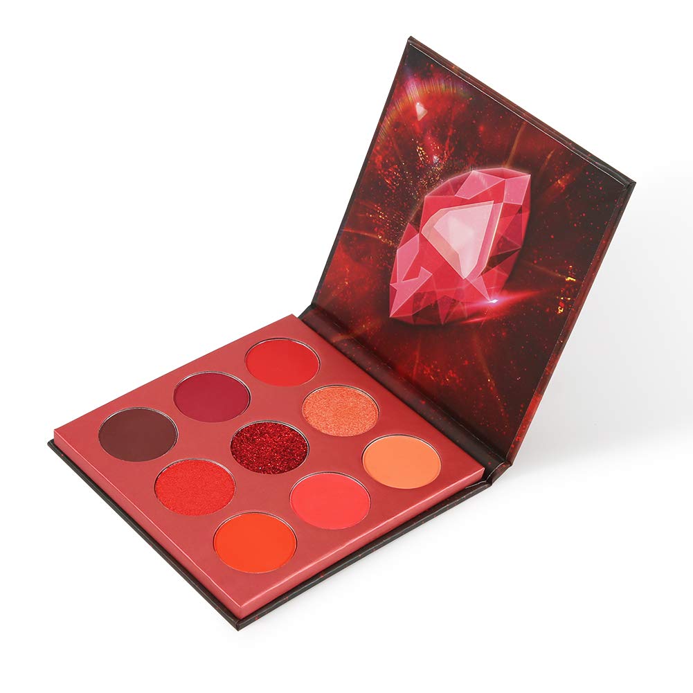 docolor Eyeshadow Palette 9 Colors Black Eyeshadow Gemstone Shadow Palette Highly Pigmented Mattes Shimmers Naked Smokey Glitter Cream Colorful Powder Blendable Long Lasting Waterproof Makeup Palette
