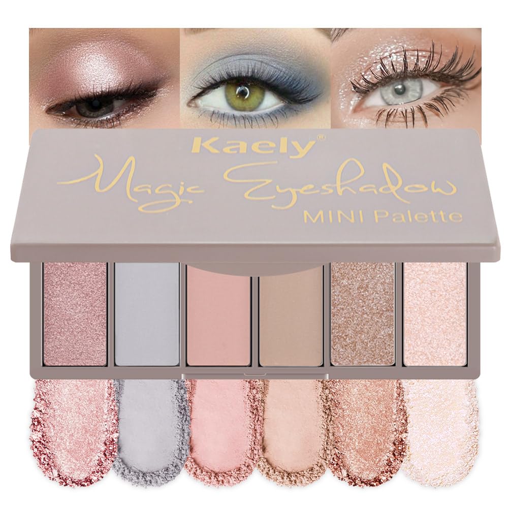 evpct 9 Colors Brown Nude Gold Black Smokey Glitter Eyeshadow Palette