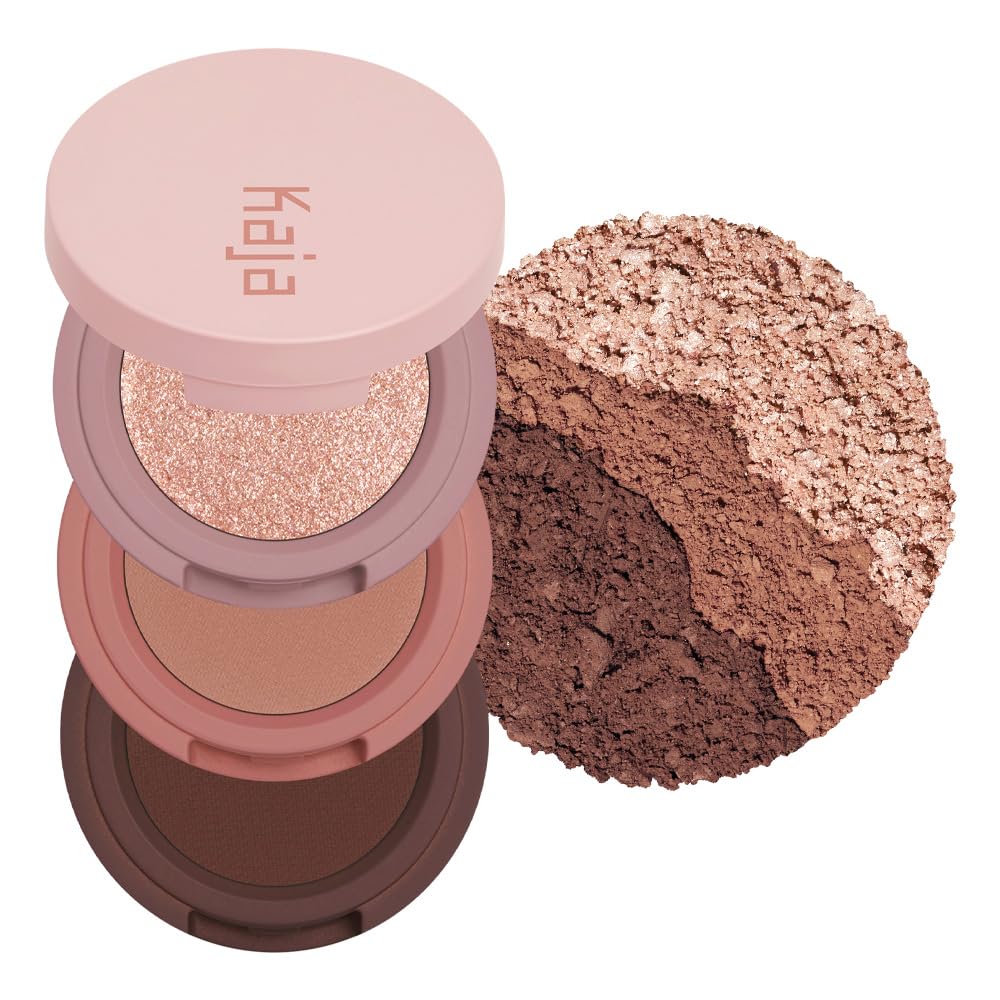 Kaja Beauty Bento Bouncy Eyeshadow Trio - Sandy Brown (13 Velvet Dream)
