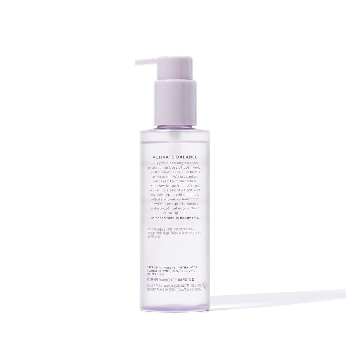 Karuna Cleansing Oil for Face - Gentle Makeup Remover Oil with Camellia, Hyaluronic Acid, Prickly Pear & Aloe - Pre-Cleanse Oil Based Face Cleanser for All Skin Types Including Oily & Blemish-Prone