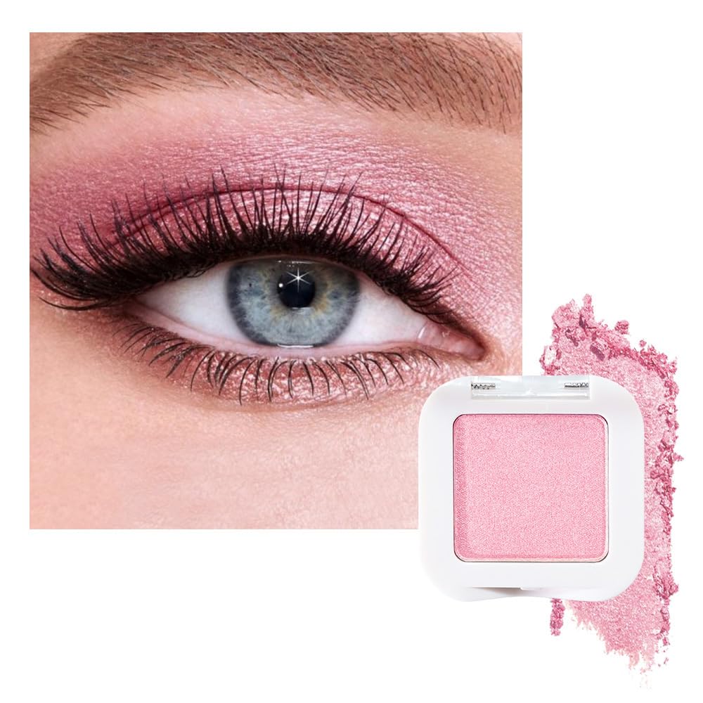 evpct Mauve Taupe Plum Matte Single Eye Shadow Palette Makeup for Older Women, Plum Lavender Purple Natural Cream Eyeshadow Palette for Green Eyes, High Pigment Mini Monochrome Eyeshadow