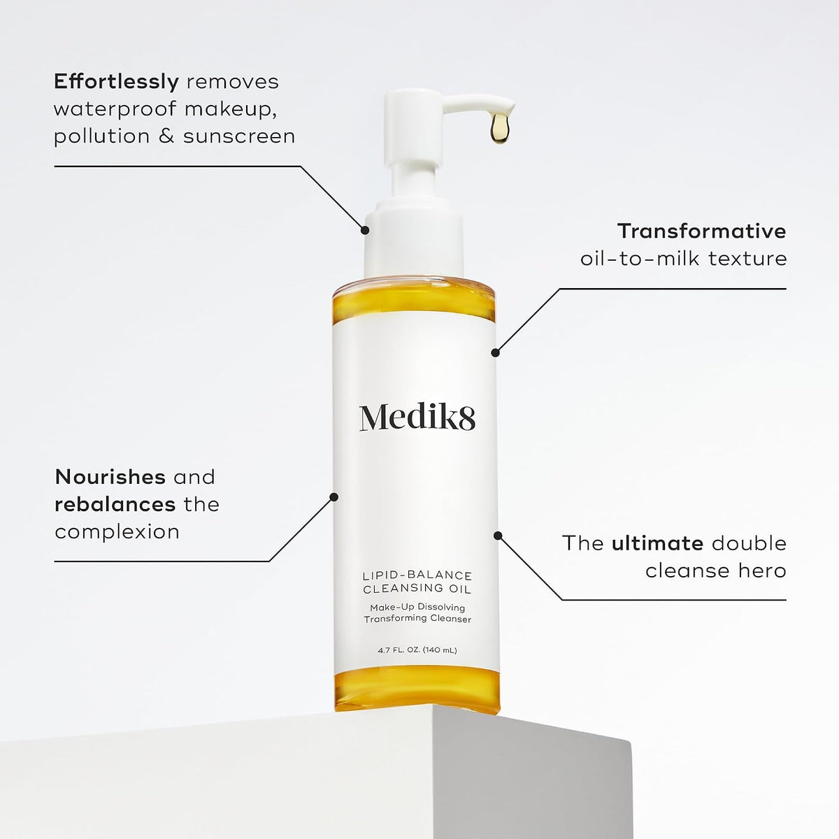 Medik8 Lipid-Balance Cleansing Oil Makeup Dissolving 4.7 oz