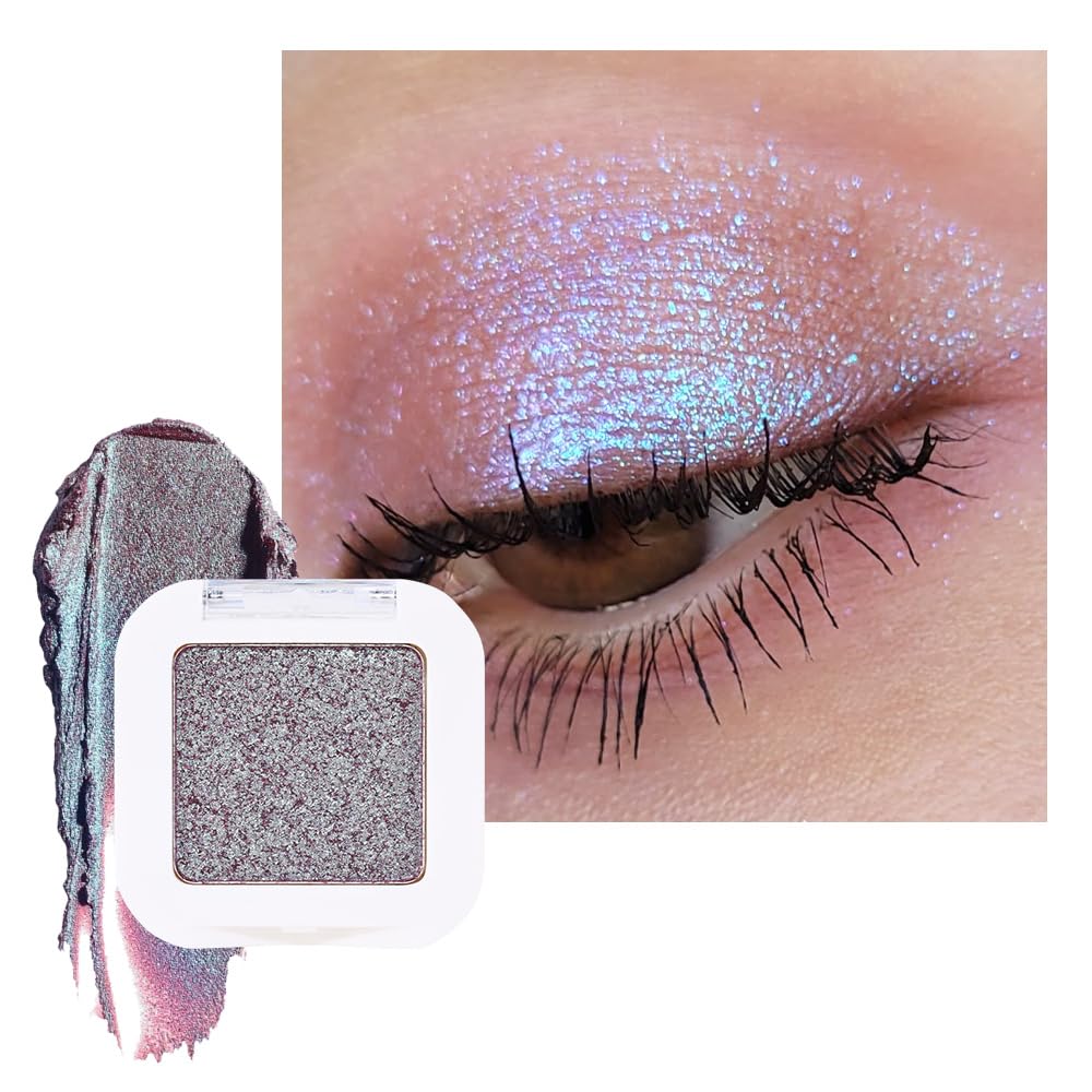 evpct Mauve Taupe Plum Matte Single Eye Shadow Palette Makeup for Older Women, Plum Lavender Purple Natural Cream Eyeshadow Palette for Green Eyes, High Pigment Mini Monochrome Eyeshadow