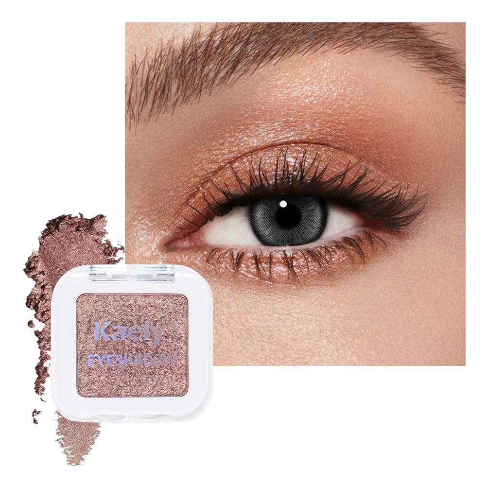 evpct Mauve Taupe Plum Matte Single Eye Shadow Palette Makeup for Older Women, Plum Lavender Purple Natural Cream Eyeshadow Palette for Green Eyes, High Pigment Mini Monochrome Eyeshadow
