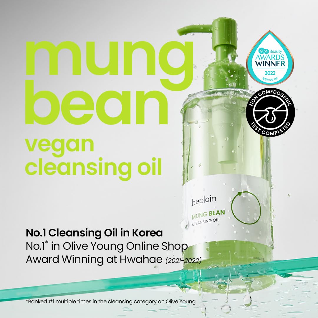beplain Mung Bean Cleansing Oil Makeup Remover, Sensitive Skin, 6.76 fl oz