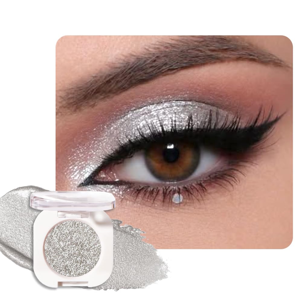 Champagne Shimmer Cream Eyeshadow, Light Gold Sheer Metallic Glow Glitter Eye Shadow for Mature Skin, Lightweight Blendable, Subtle Shimmer, Crease-Proof, Vegan & Cruelty-Free Sombras para Ojos