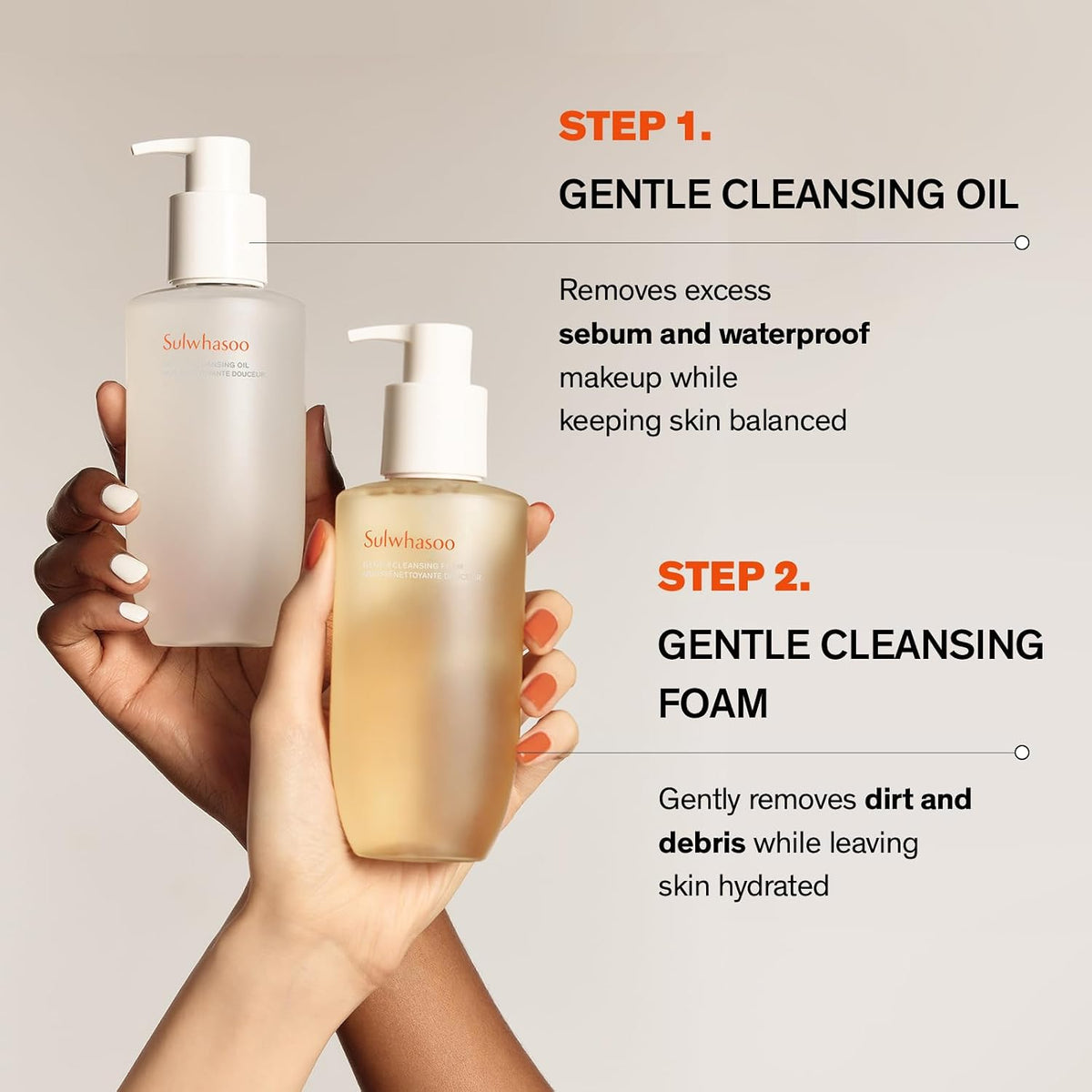 Sulwhasoo Gentle Cleansing Oil | Korean Oil Cleanser & Makeup Remover | Dissolves Waterproof Makeup & SPF | Hydrating Double Cleanse Face Wash for Dry & Sensitive Skin
