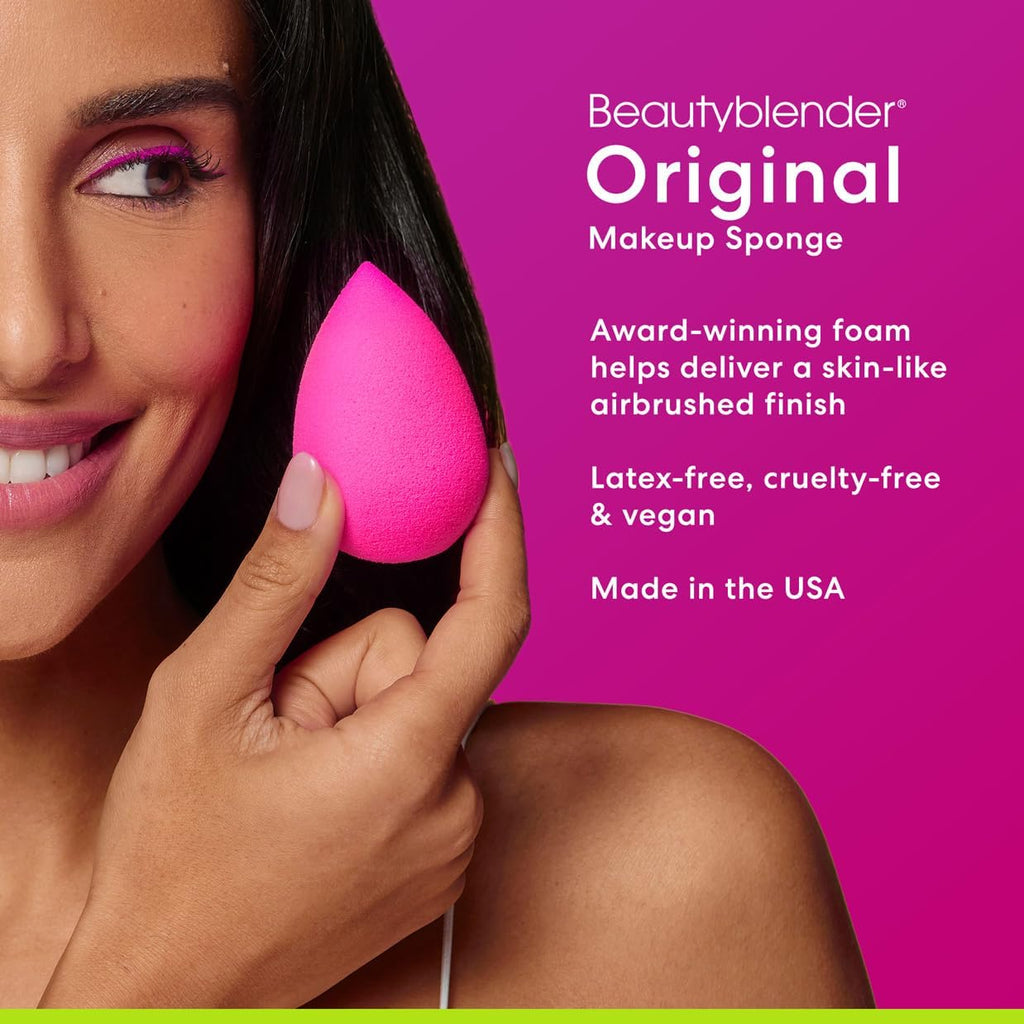 Beautyblender Original Pink Makeup Sponges, Pack of 2, Vegan
