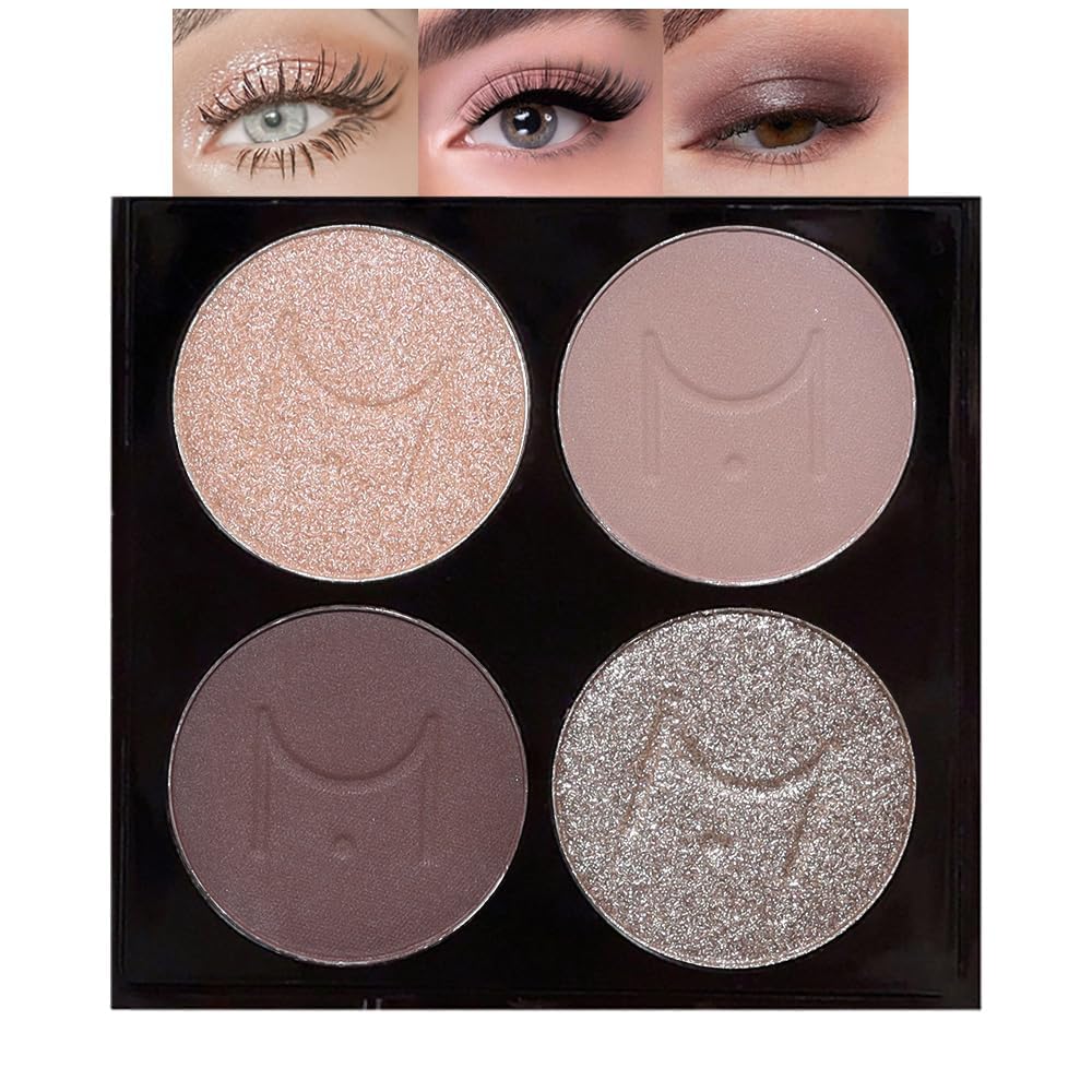 evpct 9 Colors Brown Nude Gold Black Smokey Glitter Eyeshadow Palette