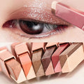6 Color Eyeshadow Stick Set, Portable Two Tone Eyeshadow Gradient Stick Glitter Gradient Eye shadow Waterproof Eye shadow Pen for Eye Make Up Tool (3 PCS) (PINK)