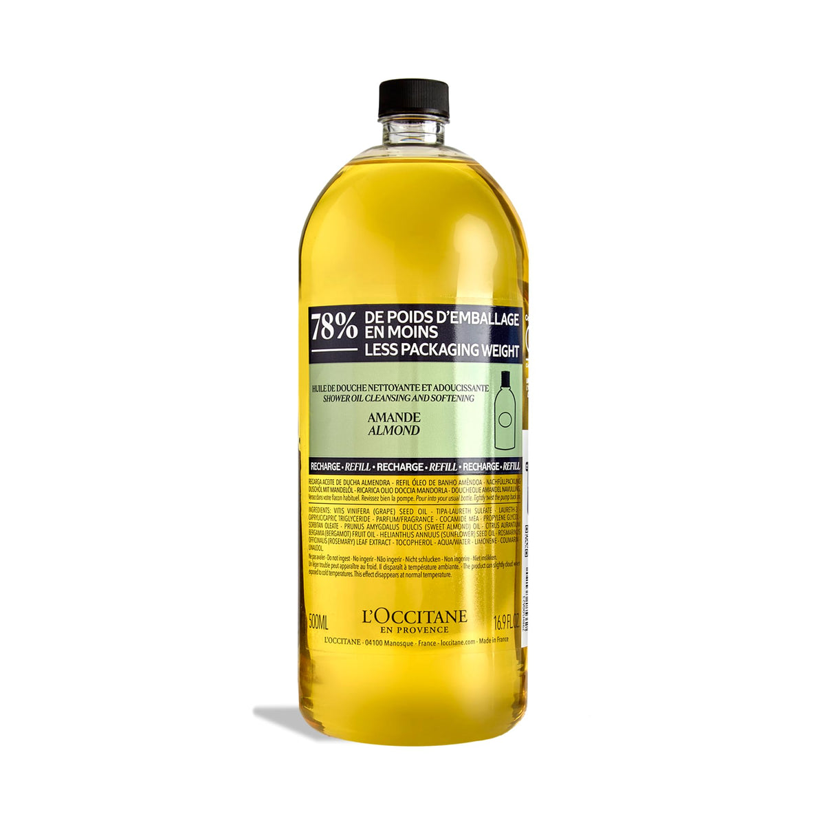 L'OCCITANE Almond Shower Oil, Cleansing Body Wash & Shaving Base, Vegan