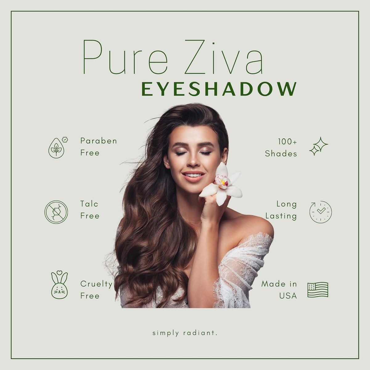 Pure Ziva Smokey Plum Dark Purple Violet Brown Matte Opaque Pressed Powder Single Eyeshadow; Talc, Paraben & Cruelty Free
