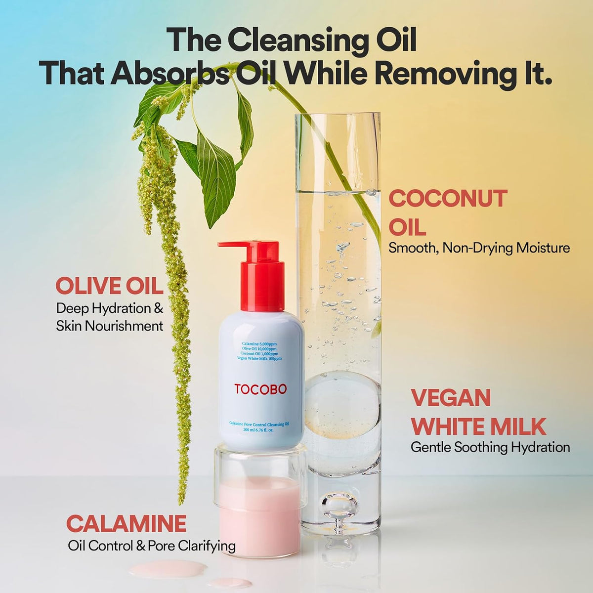 TOCOBO Calamine Pore Control Cleansing Oil 200ml / 6.76 fl oz | Blackheads, Make-up Cleansing, Pore Care, Deep Cleansing, mothers day